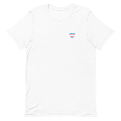 Trans Small Heart Flag T-Shirt T-shirts The Rainbow Stores