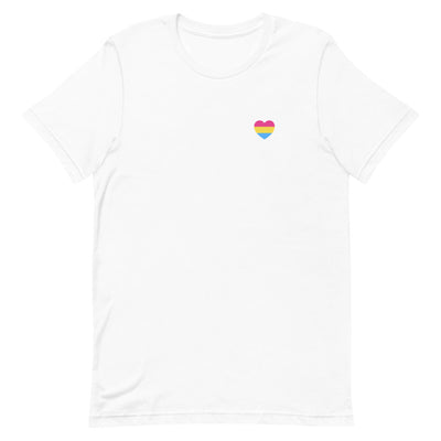 Pansexual Small Heart Flag T-Shirt T-shirts The Rainbow Stores