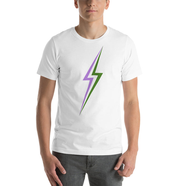 Genderqueer Lightning T-Shirt T-shirts The Rainbow Stores