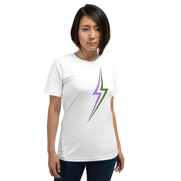 Genderqueer Lightning T-Shirt T-shirts The Rainbow Stores