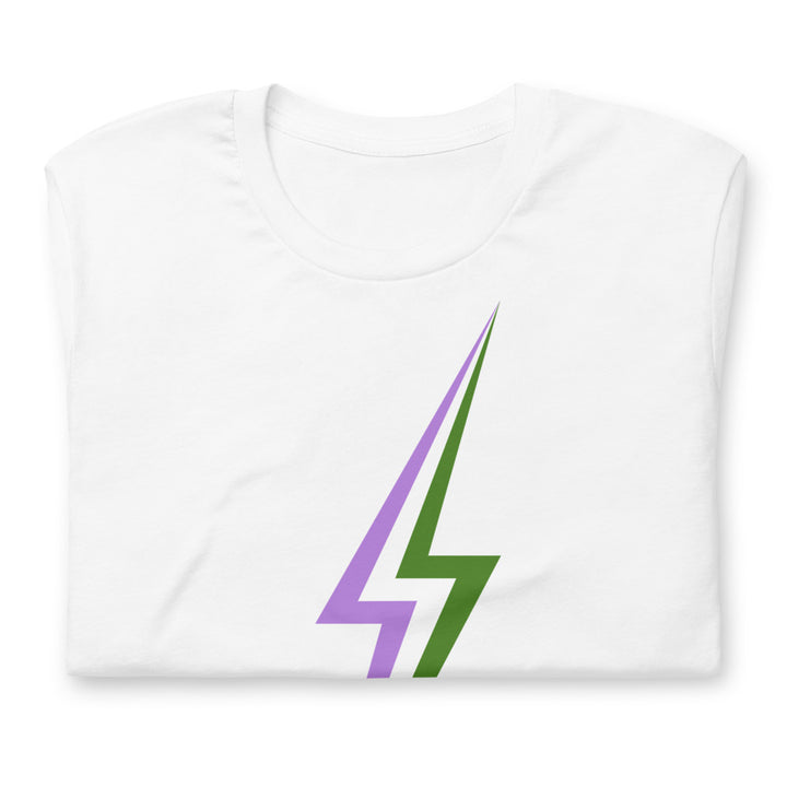 Genderqueer Lightning T-Shirt T-shirts The Rainbow Stores