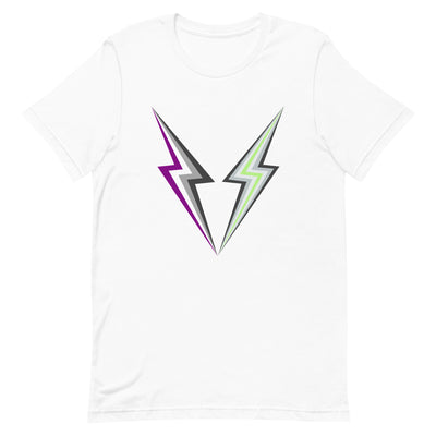 Asexual Agender Lightning T-Shirt T-shirts The Rainbow Stores