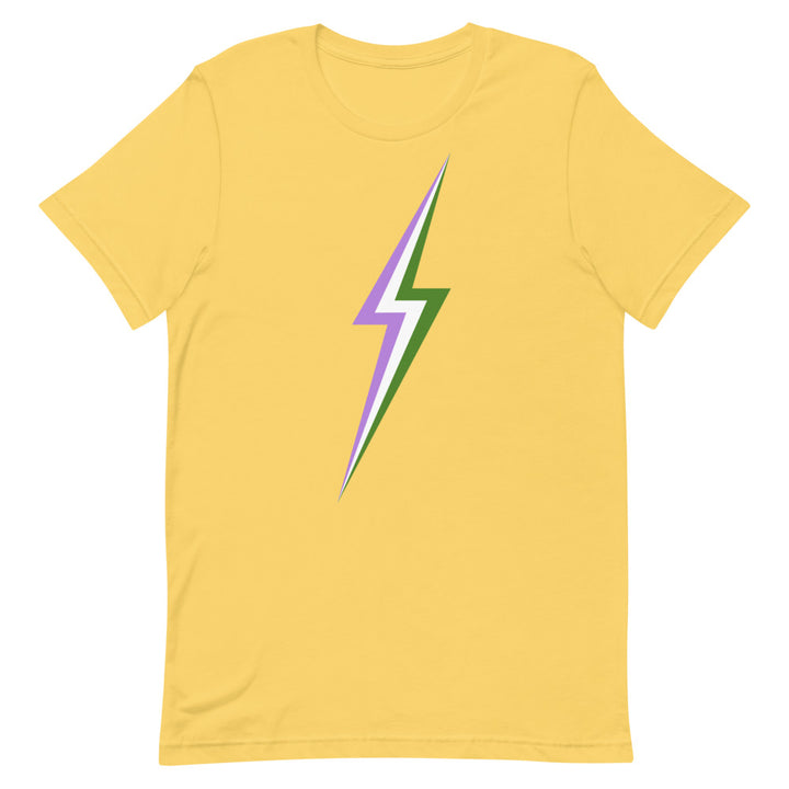 Genderqueer Lightning T-Shirt T-shirts The Rainbow Stores