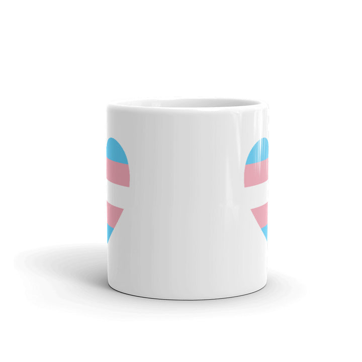 Trans Flag Heart Mug Mugs The Rainbow Stores