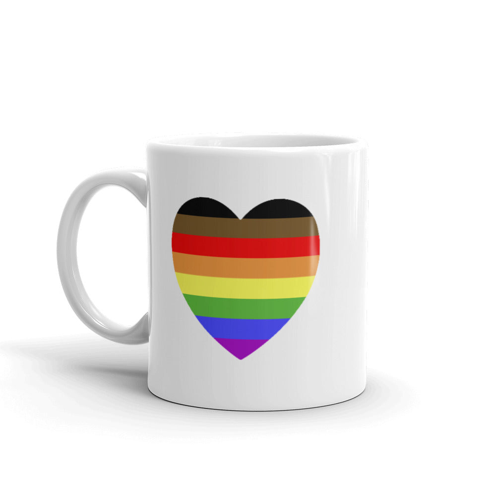 POC Inclusive Rainbow Heart Mug Mugs The Rainbow Stores