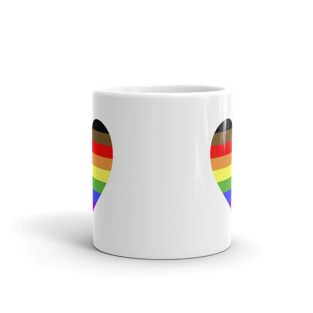 POC Inclusive Rainbow Heart Mug Mugs The Rainbow Stores