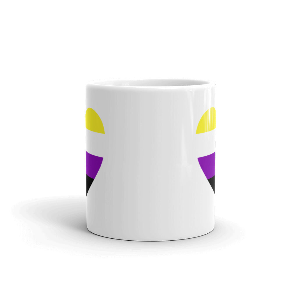 Non Binary Flag Heart Mug Mugs The Rainbow Stores