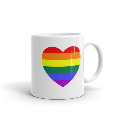 Rainbow Pride Flag Heart Mug Mugs The Rainbow Stores