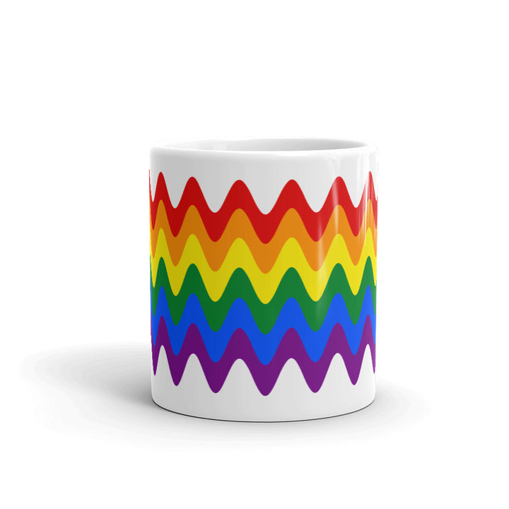 Rainbow Wavy Pride Flag Mug Mugs The Rainbow Stores