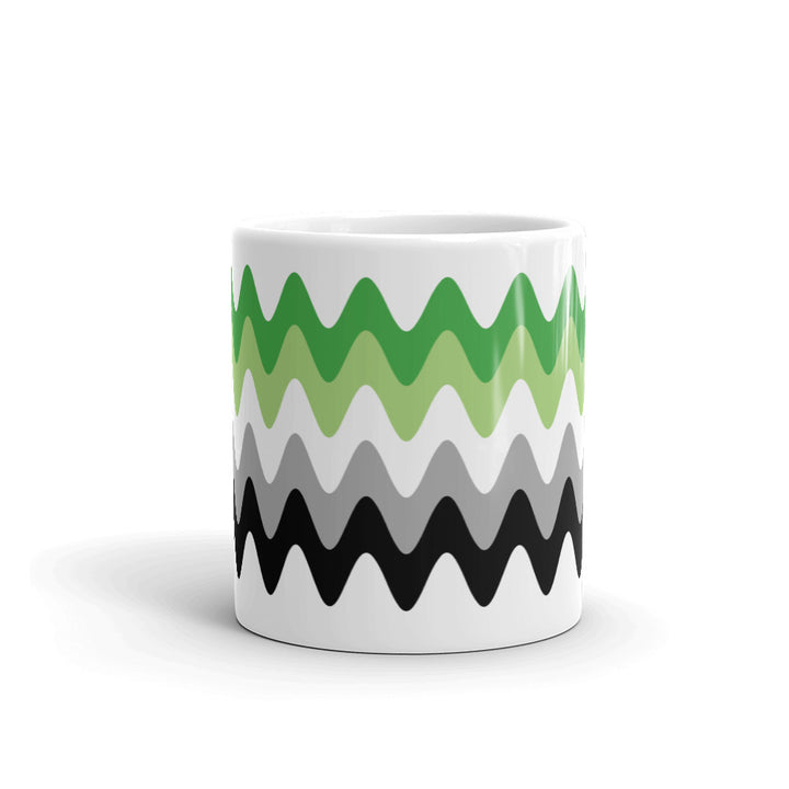 Aromantic Wavy Pride Flag Mug Mugs The Rainbow Stores