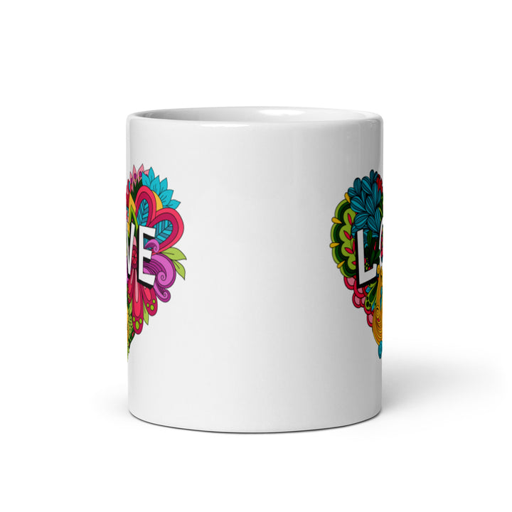 Floral Love Heart Mug Mugs The Rainbow Stores