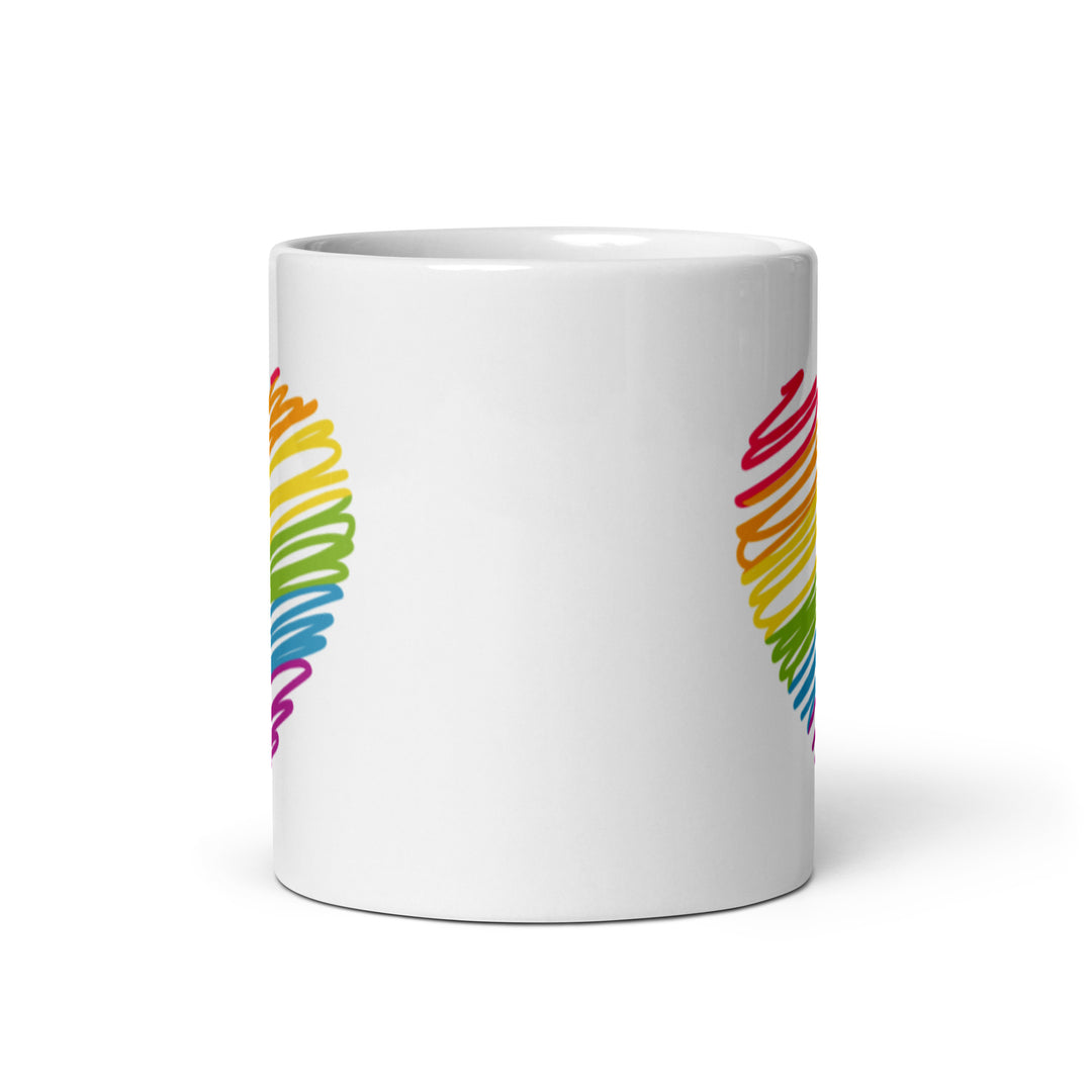 Scribble Rainbow Heart Mug Mugs The Rainbow Stores