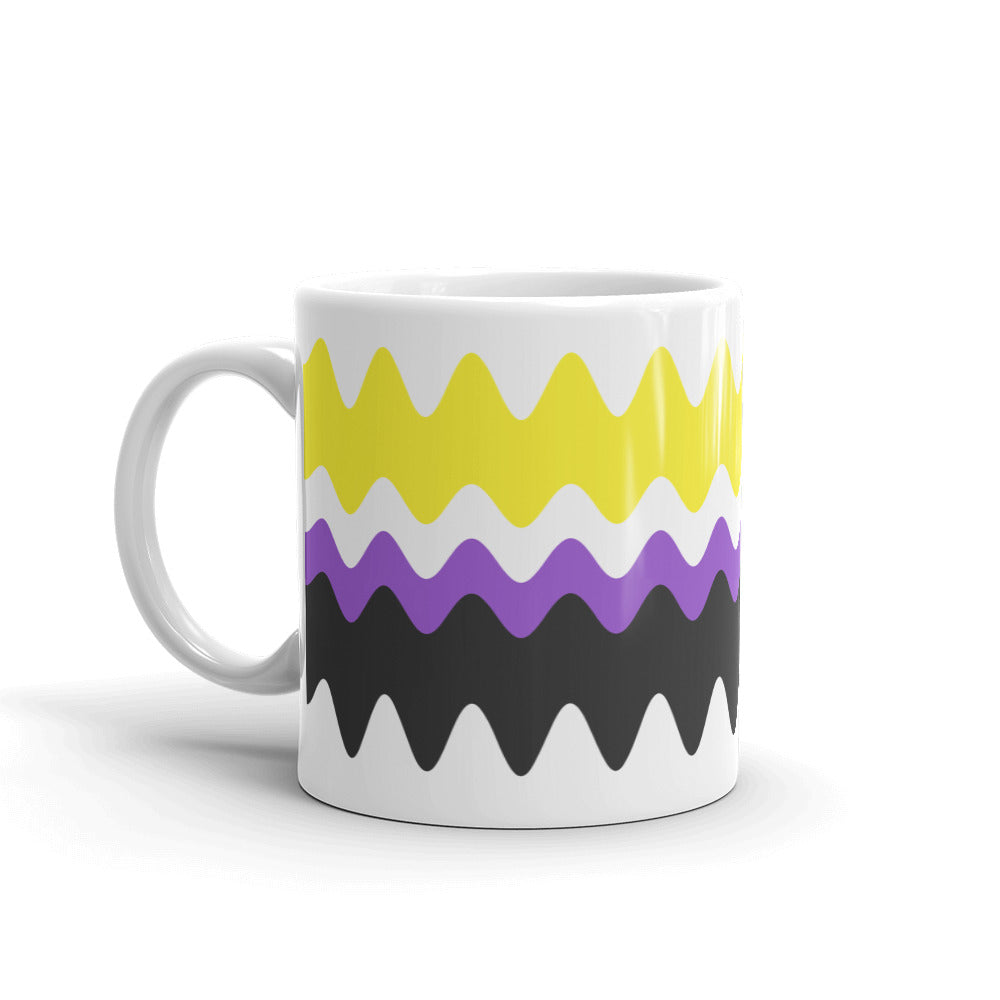 Non Binary Super Wavy Pride Flag Mugs The Rainbow Stores