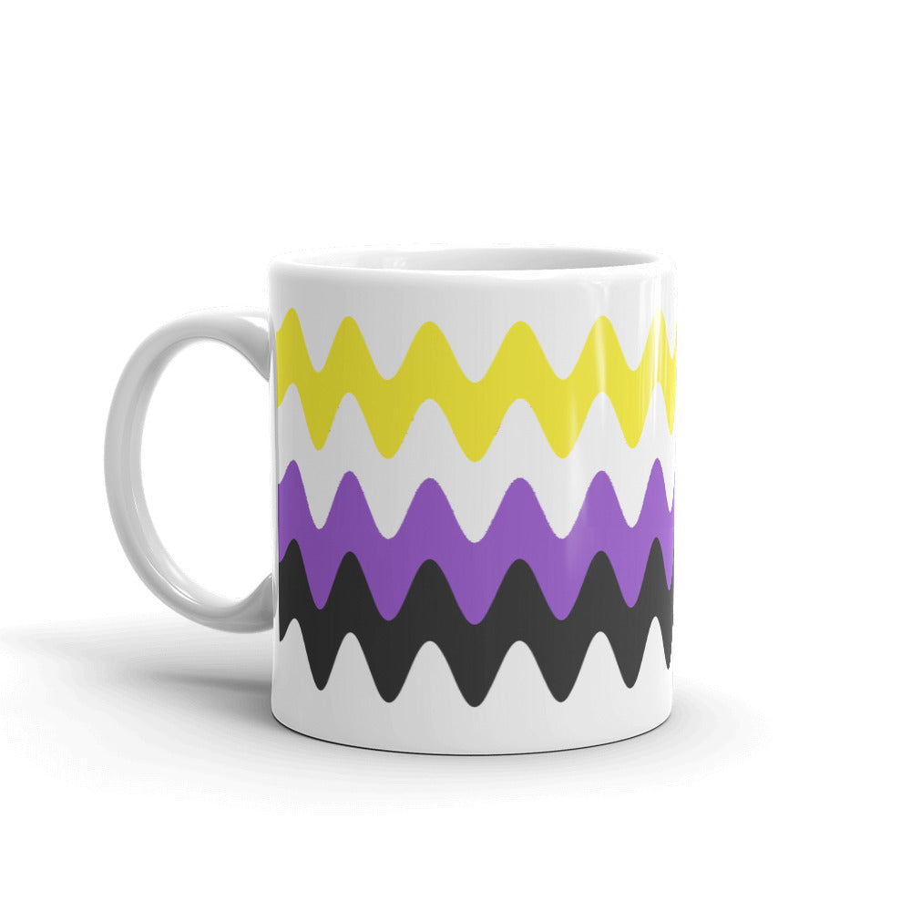 Non Binary Wavy Pride Flag Mug Mugs The Rainbow Stores