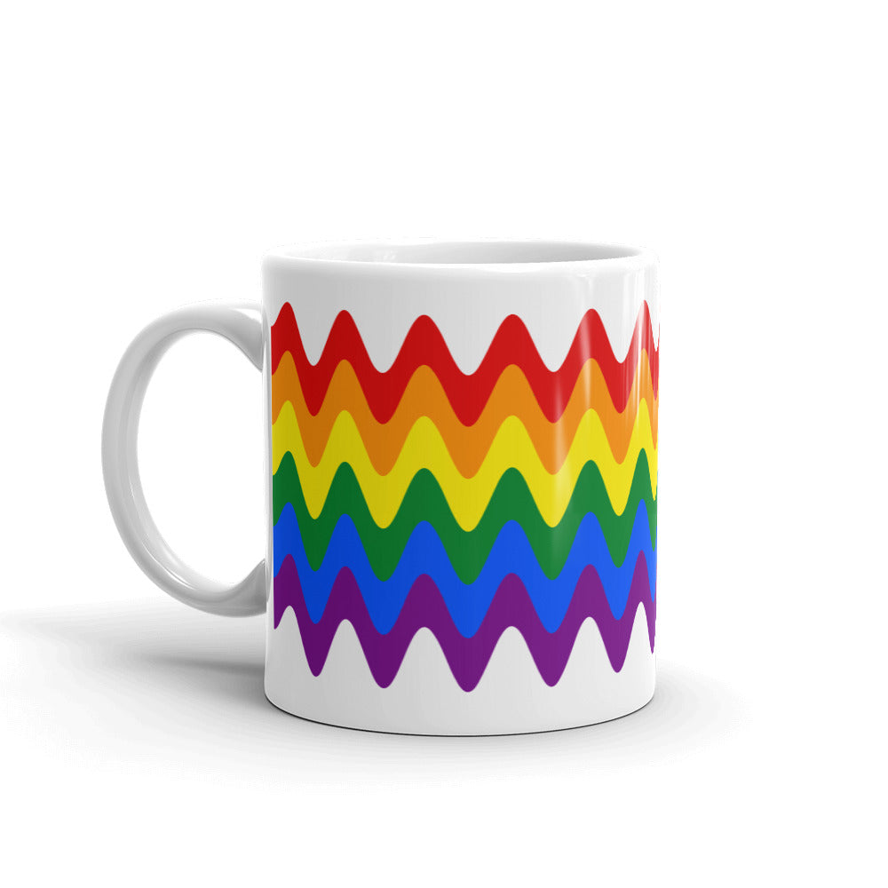 Rainbow Wavy Pride Flag Mug Mugs The Rainbow Stores