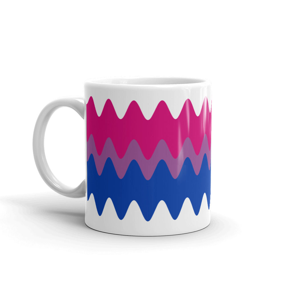 Bisexual Wavy Pride Flag Mug Mugs The Rainbow Stores