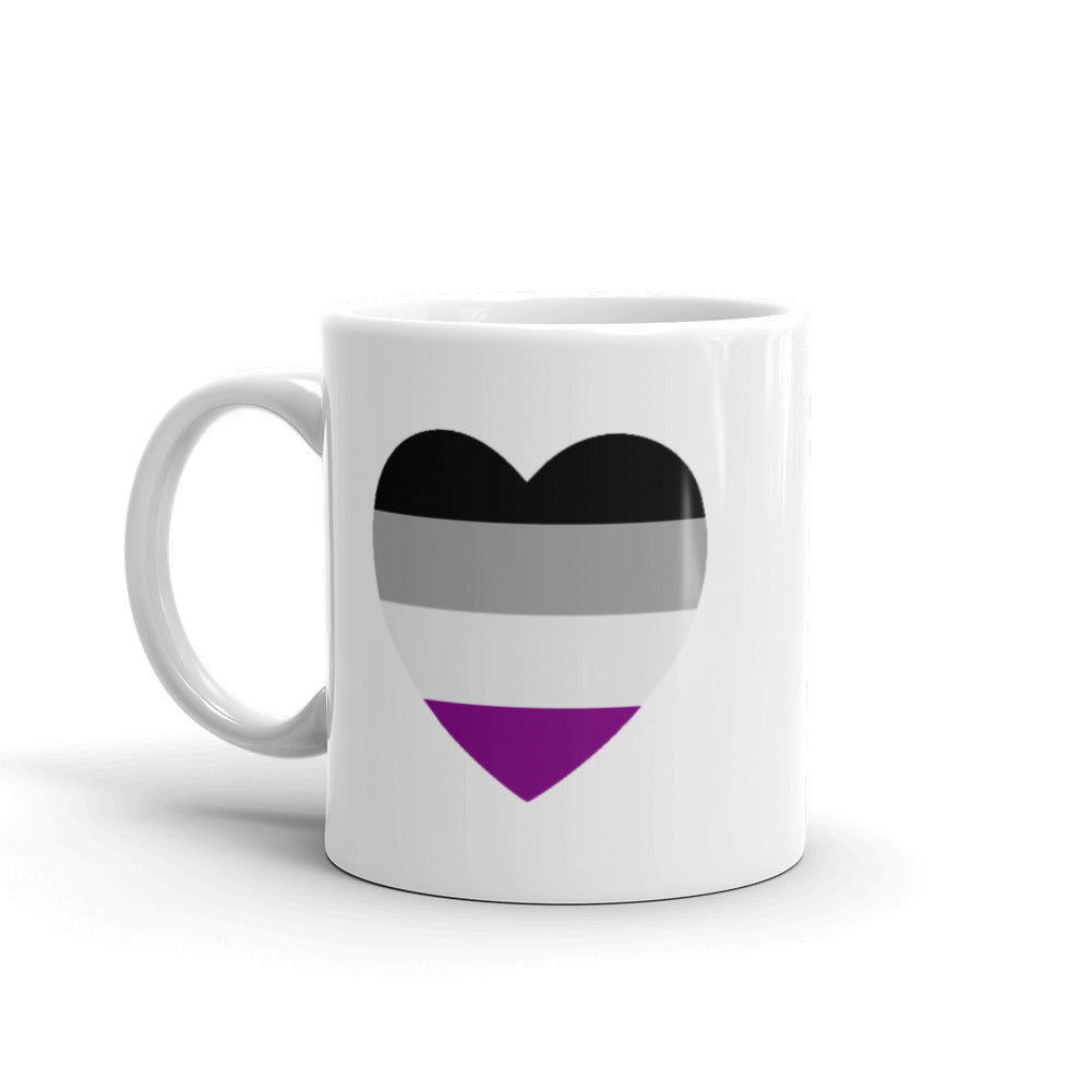 Asexual Pride Heart Mug Mugs The Rainbow Stores