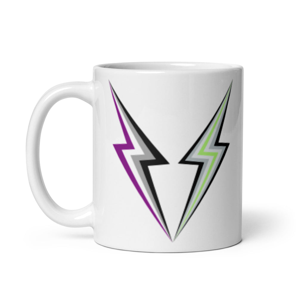 Asexual Agender Lightning Mug Mugs The Rainbow Stores