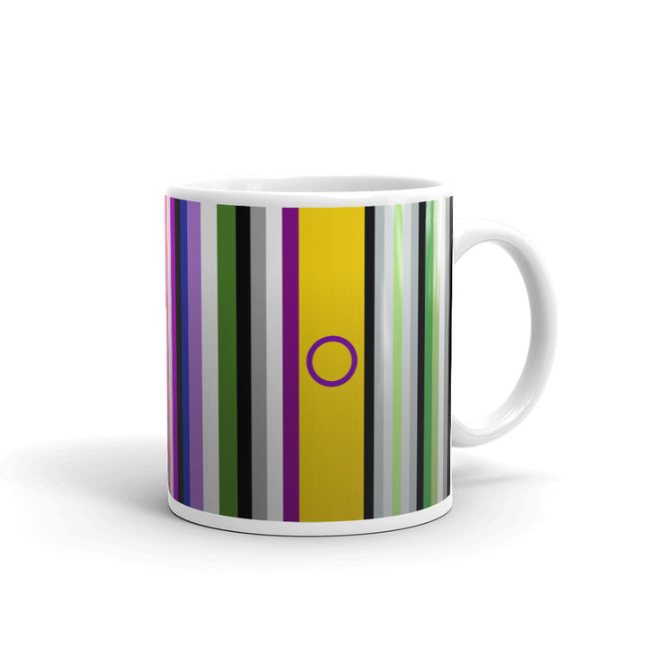 Multi-Pride Flag Barcode Mug Mugs The Rainbow Stores