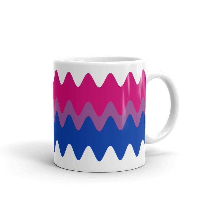 Bisexual Wavy Pride Flag Mug Mugs The Rainbow Stores