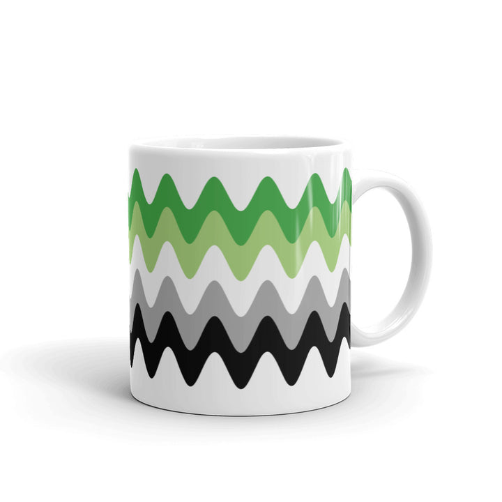 Aromantic Wavy Pride Flag Mug Mugs The Rainbow Stores