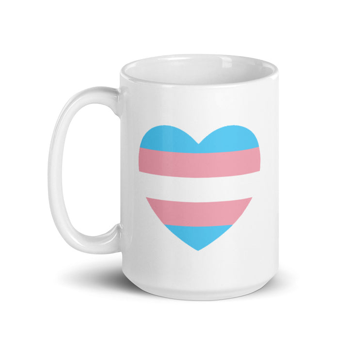 Trans Flag Heart Mug Mugs The Rainbow Stores