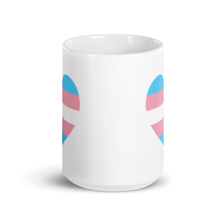 Trans Flag Heart Mug Mugs The Rainbow Stores