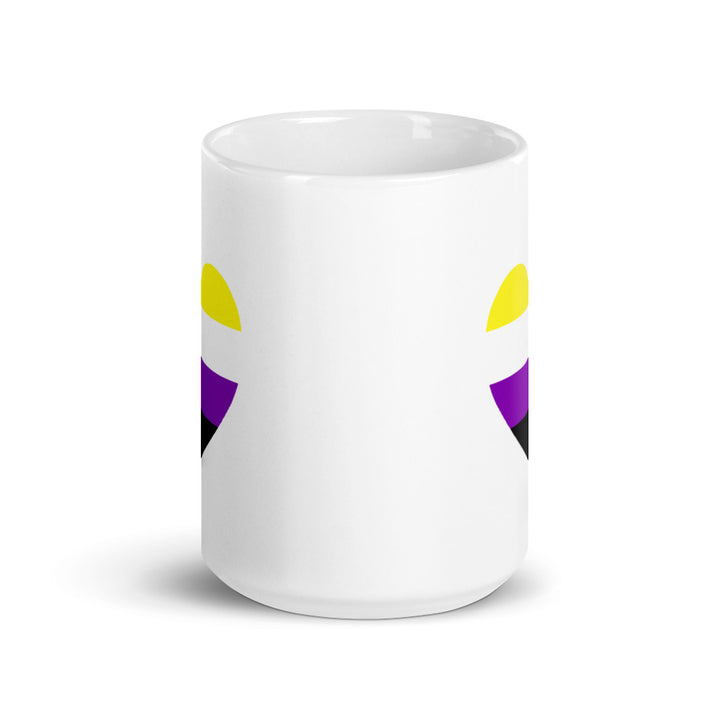 Non Binary Flag Heart Mug Mugs The Rainbow Stores