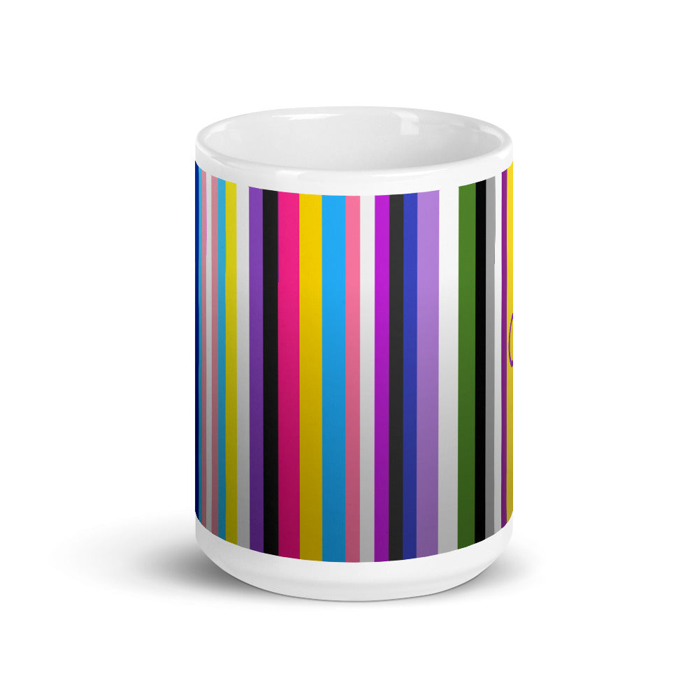 Multi-Pride Flag Barcode Mug Mugs The Rainbow Stores
