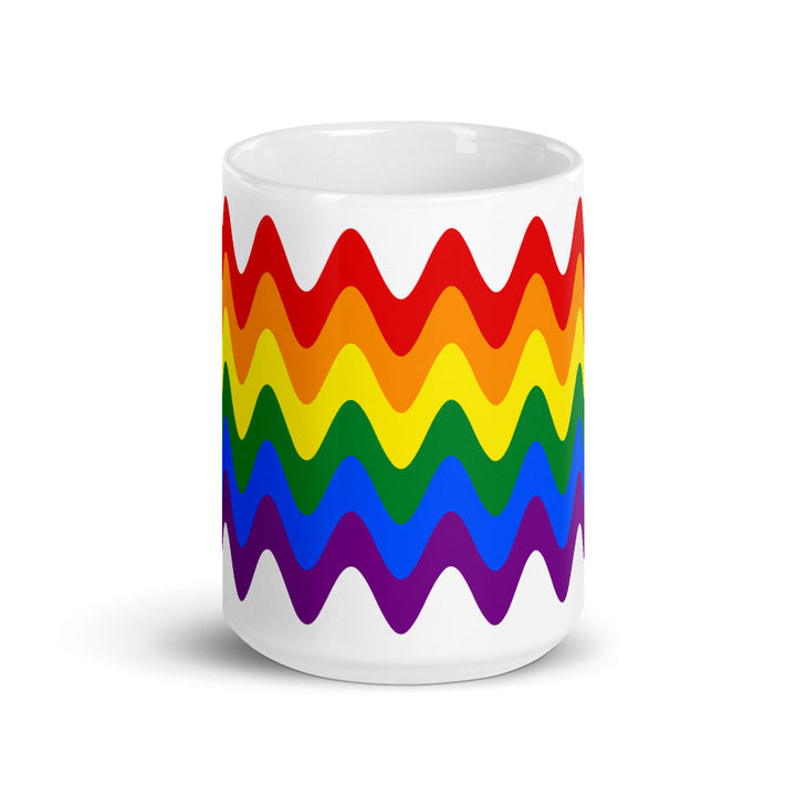 Rainbow Wavy Pride Flag Mug Mugs The Rainbow Stores