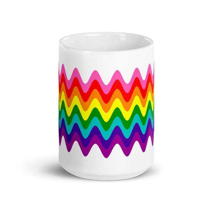 Gilbert Baker Original Wavy Pride Flag Mug Mugs The Rainbow Stores