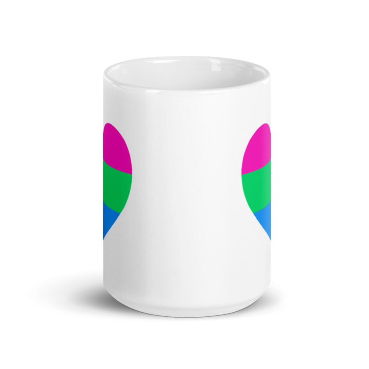 Polysexual Pride Flag Heart mug Mugs The Rainbow Stores