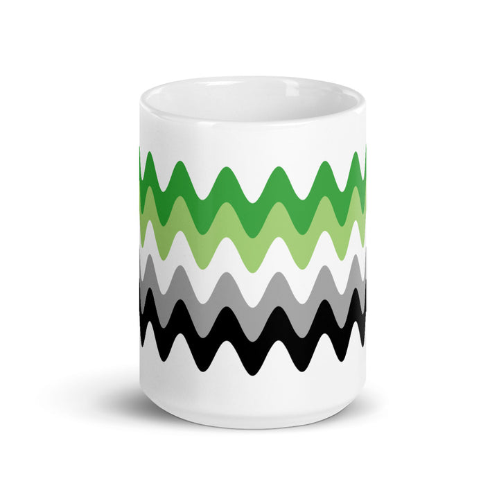 Aromantic Wavy Pride Flag Mug Mugs The Rainbow Stores