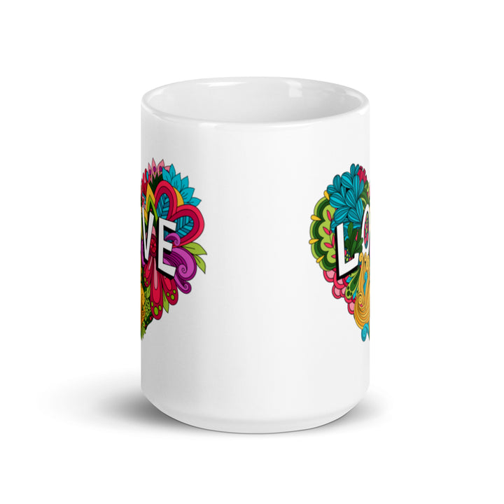 Floral Love Heart Mug Mugs The Rainbow Stores