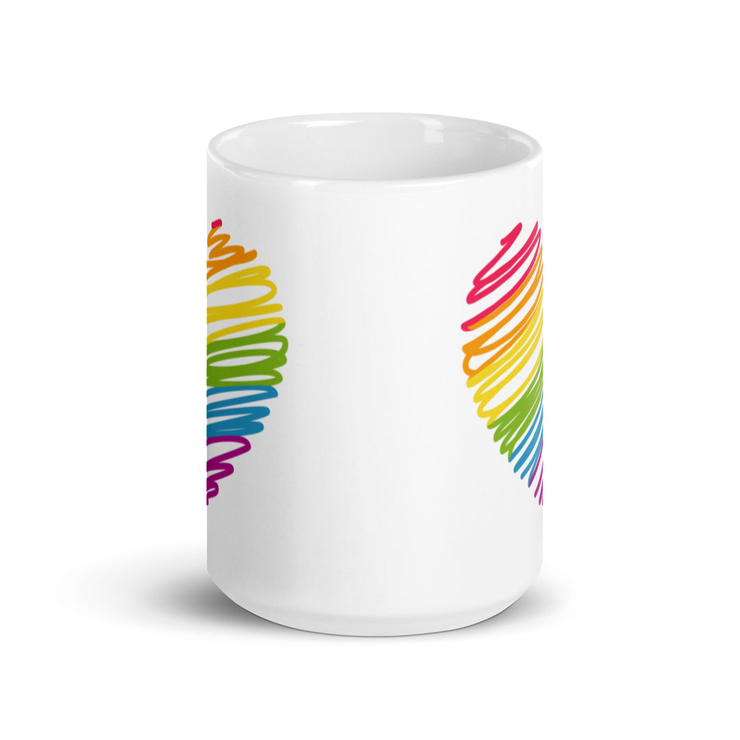 Scribble Rainbow Heart Mug Mugs The Rainbow Stores
