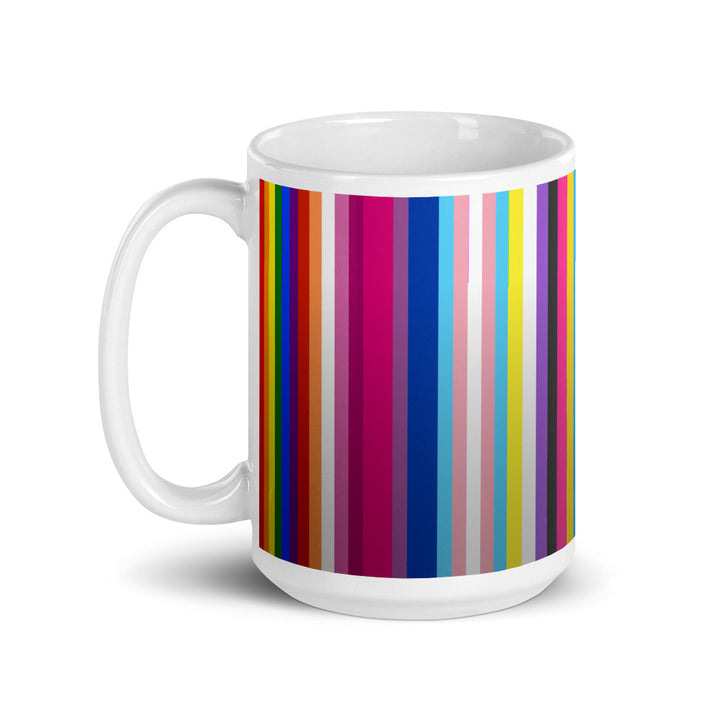 Multi-Pride Flag Barcode Mug Mugs The Rainbow Stores