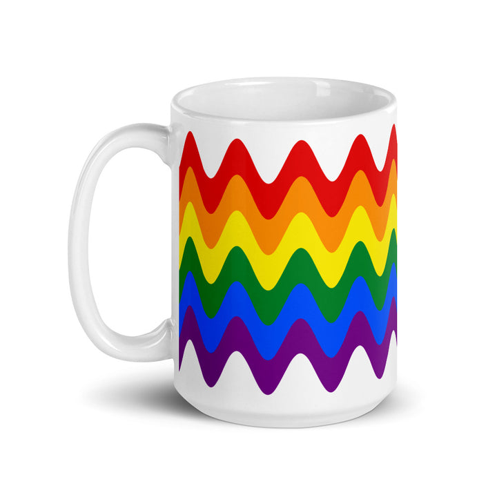 Rainbow Wavy Pride Flag Mug Mugs The Rainbow Stores