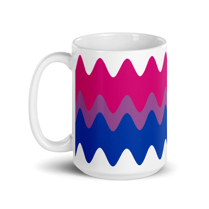 Bisexual Wavy Pride Flag Mug Mugs The Rainbow Stores