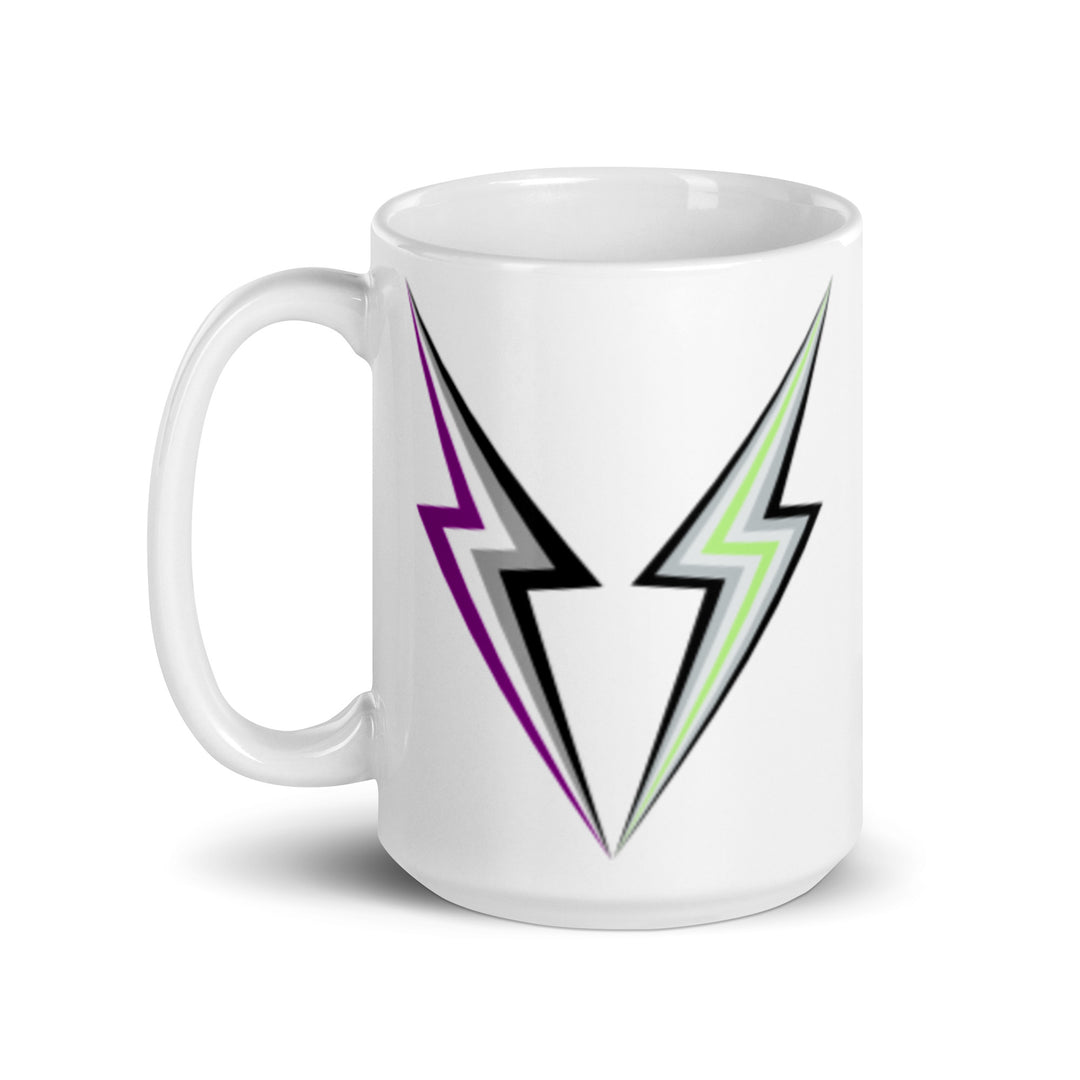 Asexual Agender Lightning Mug Mugs The Rainbow Stores