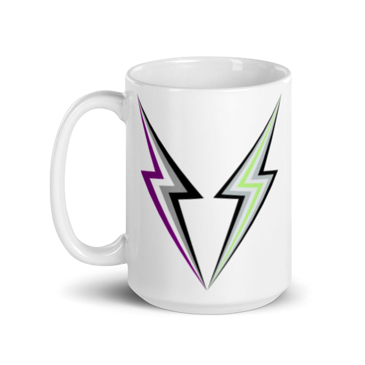 Asexual Agender Lightning Mug Mugs The Rainbow Stores