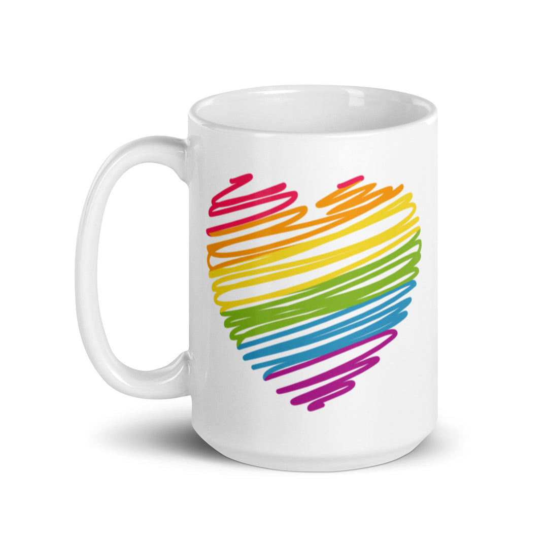 Scribble Rainbow Heart Mug Mugs The Rainbow Stores