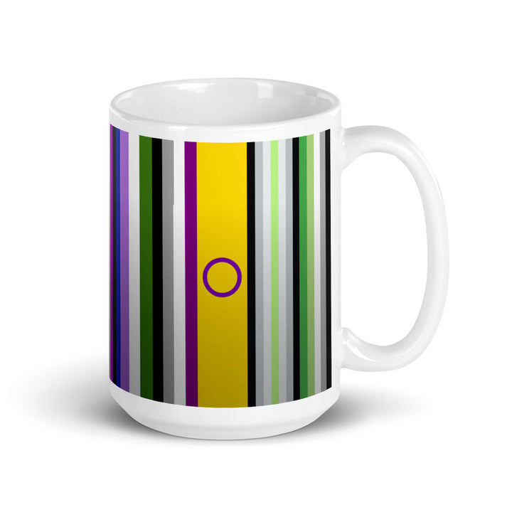 Multi-Pride Flag Barcode Mug Mugs The Rainbow Stores