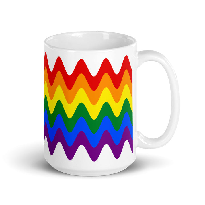 Rainbow Wavy Pride Flag Mug Mugs The Rainbow Stores