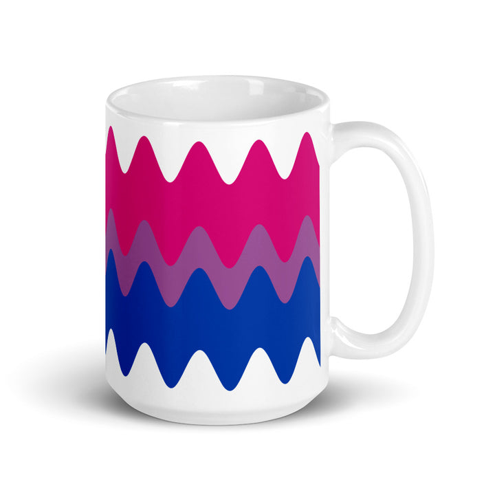 Bisexual Wavy Pride Flag Mug Mugs The Rainbow Stores