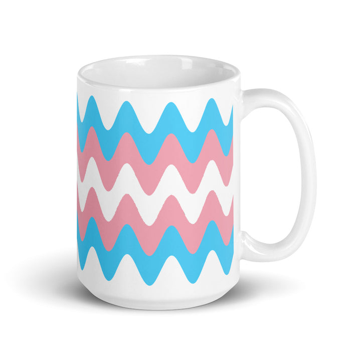 Trans Wavy Pride Flag Mug Mugs The Rainbow Stores