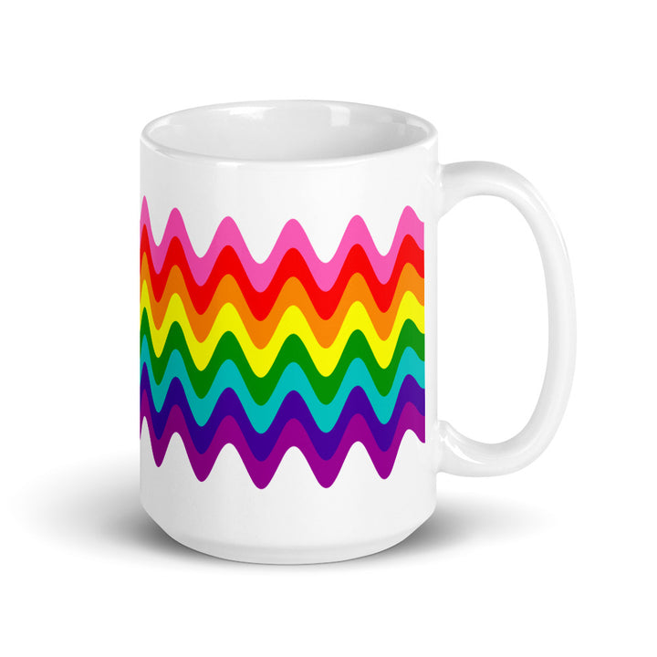 Gilbert Baker Original Wavy Pride Flag Mug Mugs The Rainbow Stores