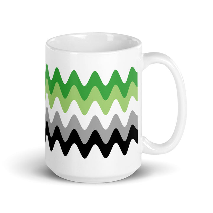 Aromantic Wavy Pride Flag Mug Mugs The Rainbow Stores