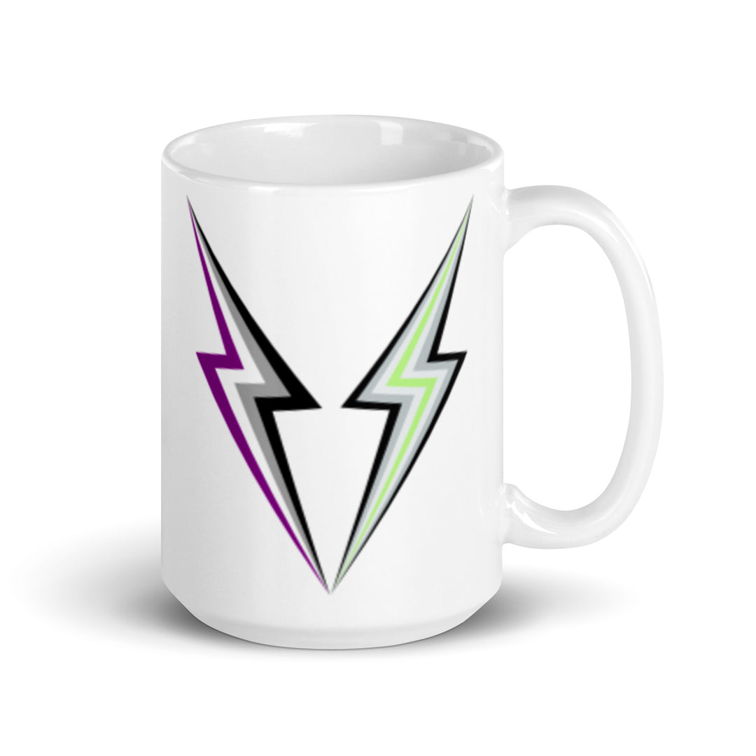 Asexual Agender Lightning Mug Mugs The Rainbow Stores