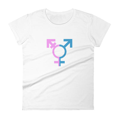 Two Tone Trans Symbol Fitted T-Shirt T-shirts The Rainbow Stores