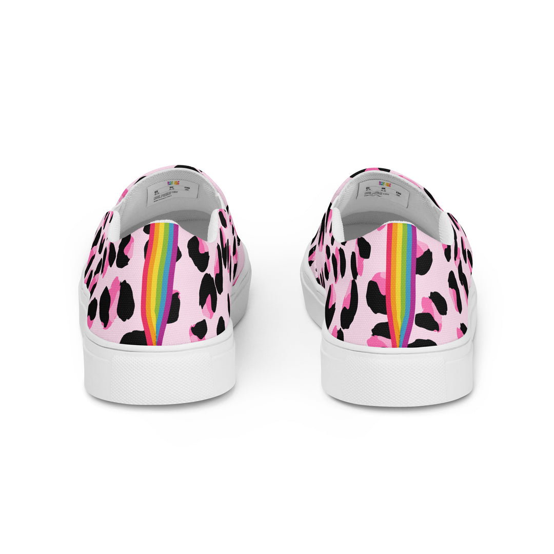 Rainbow Pink Leopard Print Slip-on Shoes (female sizes) Slip Ons The Rainbow Stores